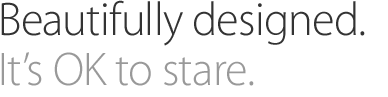 Brilliant new design. It’s OK to stare.